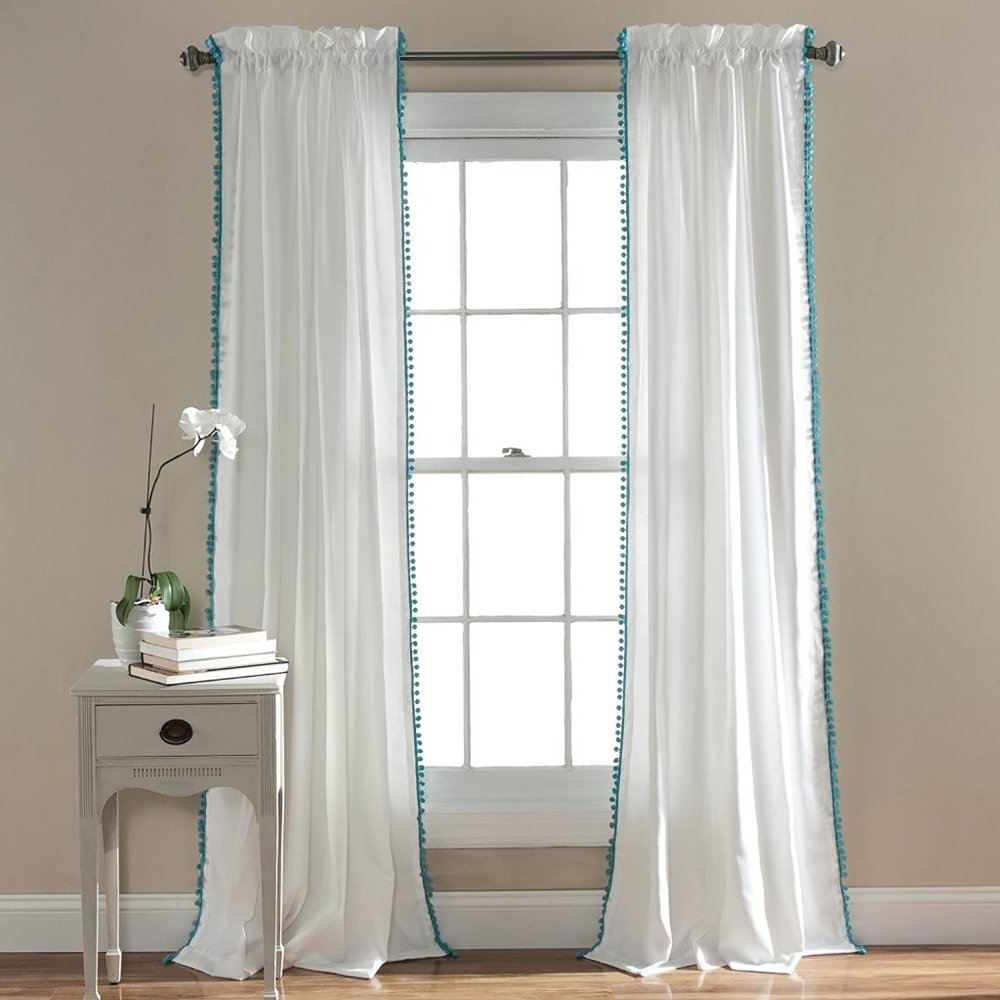 Lush Decor Pom Curtain
